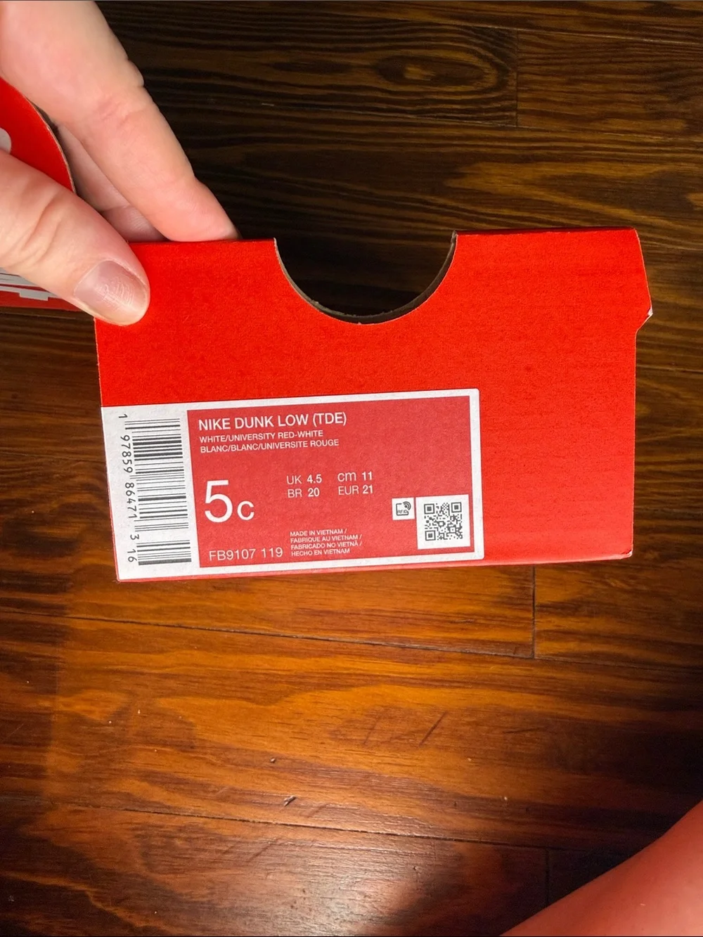 Nike Kids Red and White Sneakers